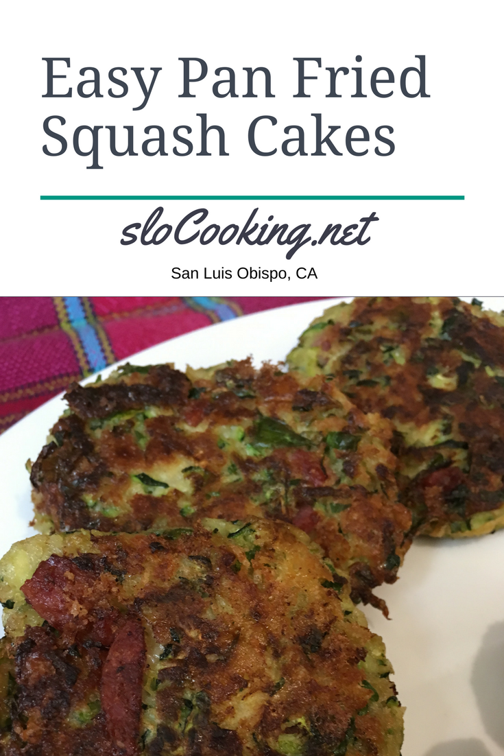 Pan Fried Squash Cakes sloCooking