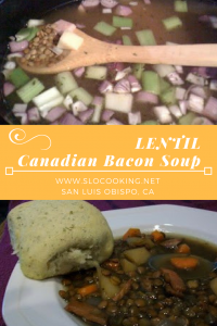 Lentil & Canadian Bacon Soup