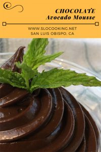 Chocolate Avocado Mousse from sloCooking.net