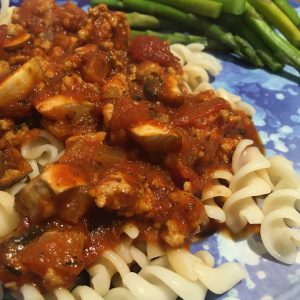 Easy meat sauce from sloCooking.net