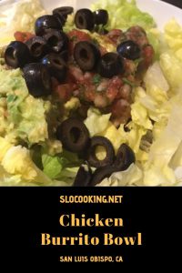 healthy eating chicken burrito bowl from sloCooking.net