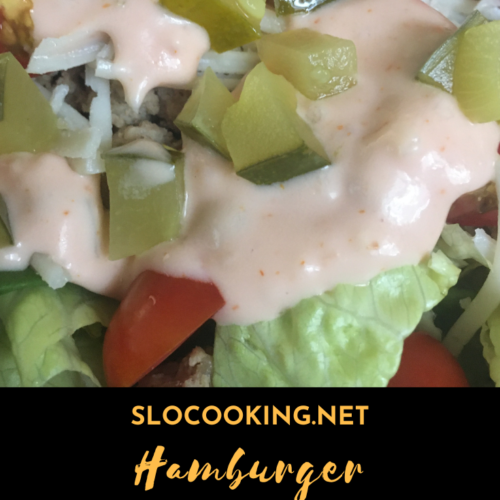 sloCooking recipe hamburger salad