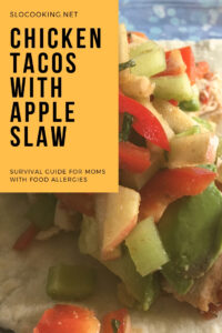 Chicken tacos with apple slaw from sloCooking