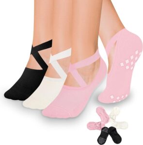 Ballet style Pilates gripper socks