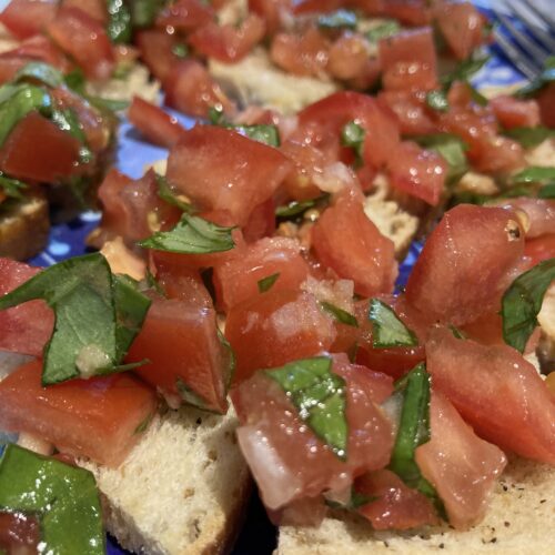 tomato and basil bruschetta from sloCooking